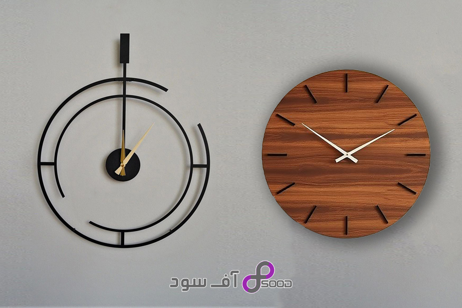 تفاوت در متریال و رنگ‌بندی ساعت‌های چوبی کلاسیک و مدرن