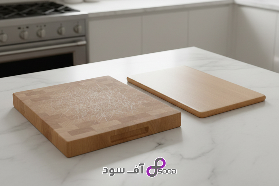 تفاوت تخته سرو و تخته گوشت چوبی در میزان خط‌وخش‌پذیری و دوام