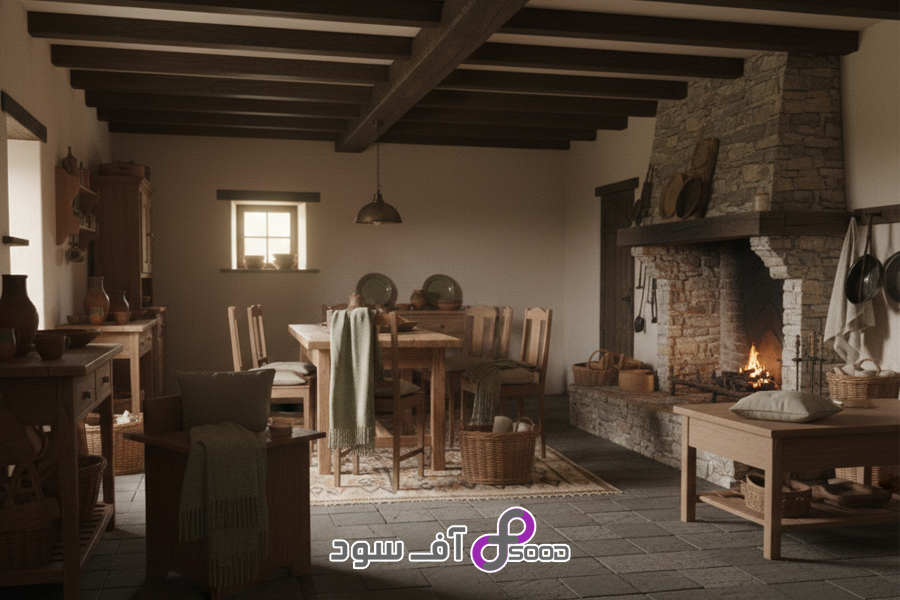 مبلمان و اکسسوریهای مناسب با سبک روستیک