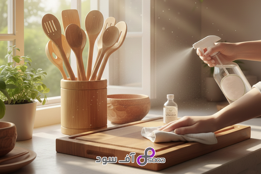 سرکه؛ راهکاری مؤثر برای از بین بردن بوی بد ظروف چوبی