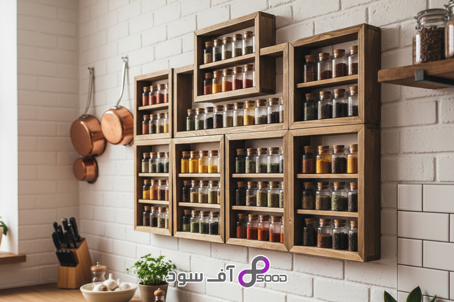 استند دیواری چوبی