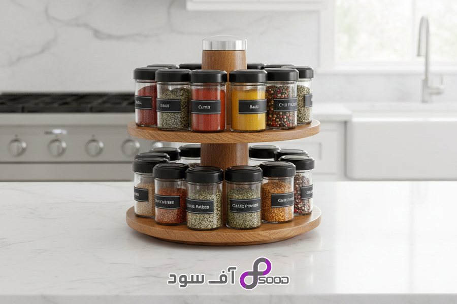 استند چرخان چوبی